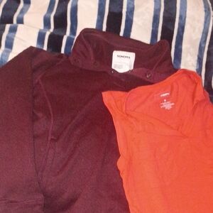 Sonoma Burgundy Sweater with Orange Tee Duo
